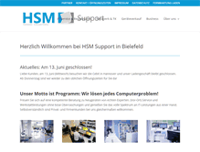 Tablet Screenshot of hsm-support.de